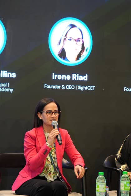 Irene Riad speaking at CXO 2.0 Conference